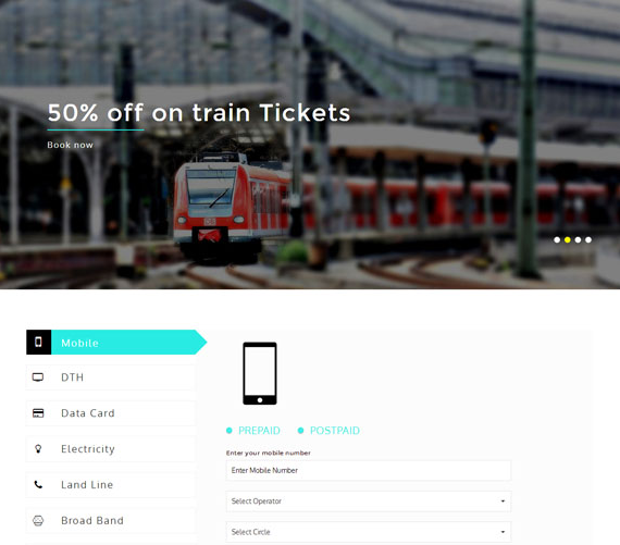旅游火车票手机预订网站模板_html网站模板
