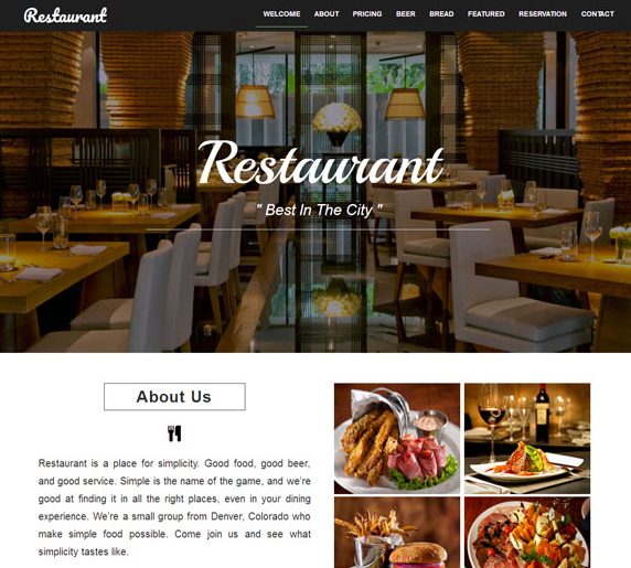 黄色宴会餐厅企业网站模板_php网站模板