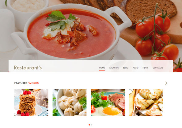 西餐厅bootstrap前端企业模板_html网站模板插图