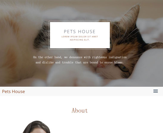 HTML5大气简洁宠物前端网站模板_帝国cms模板插图