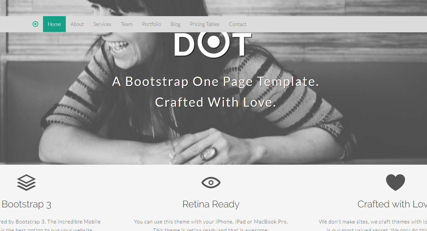bootstrap设计公司单页跳转模板_wordpress主题插图