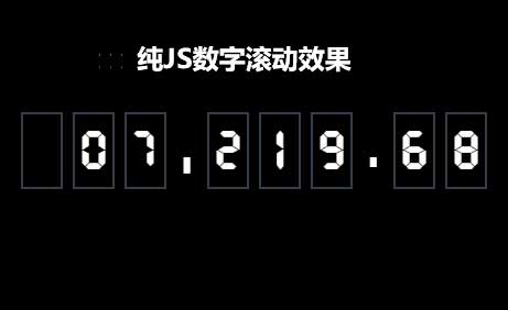 原生js数字滚动累计代码
