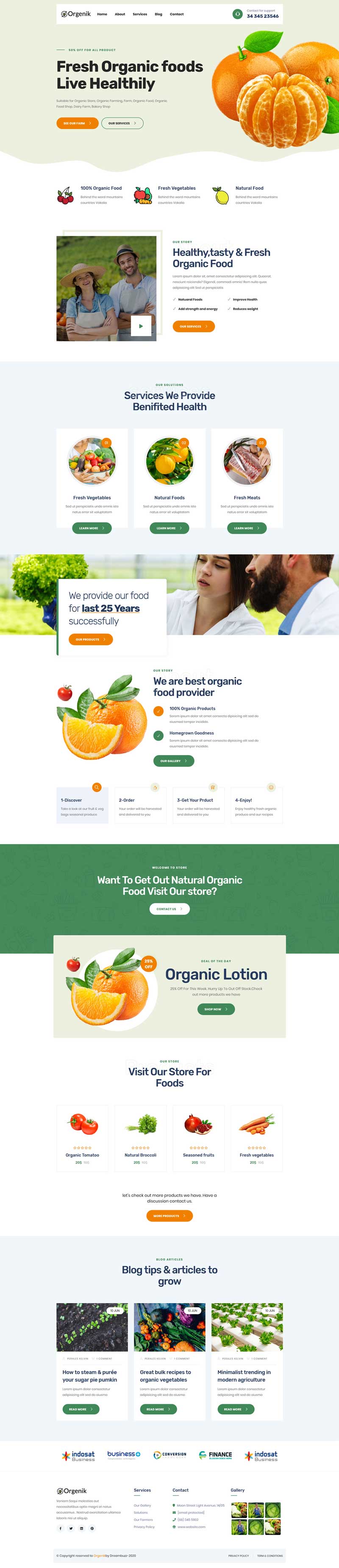 有机食品农场主页html5模板下载