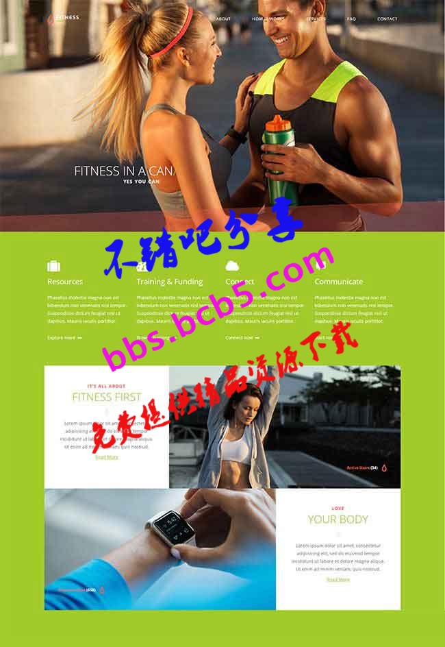 HTML5健身房运动俱乐部网站模板