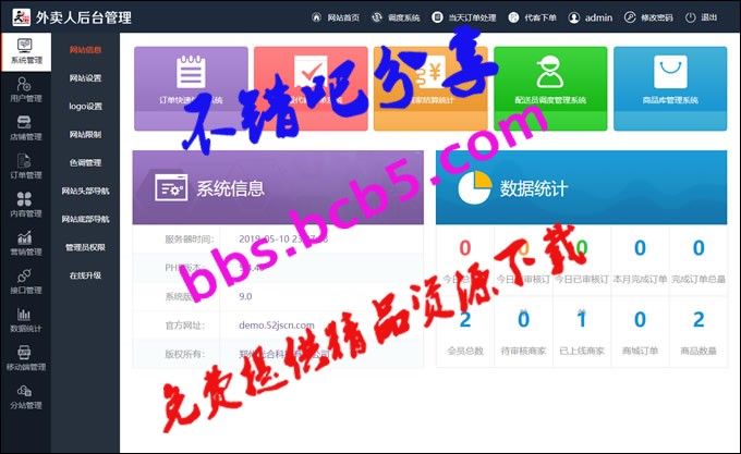 仿美团饿了么程序,外卖人9.0商业版外卖订餐源码,PC+微信+WAP+短信宝,多城市多色版