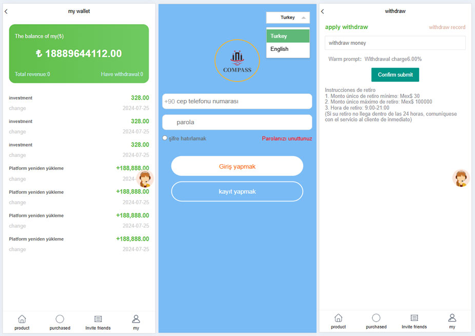 简洁UI海外PHP投资理财程序源码/共享贩卖机/英文+土耳其语言插图1
