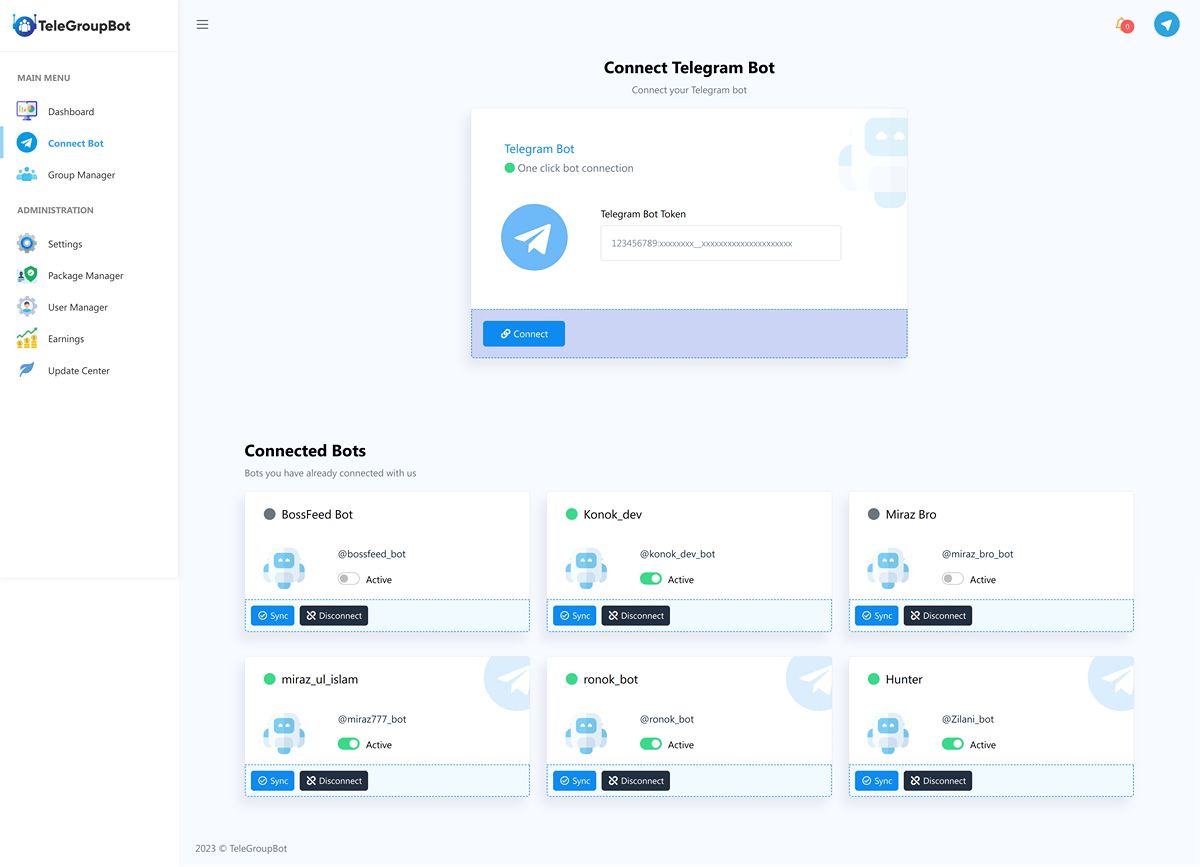 TeleGroupBot v1.6 – 电报组(机器人)管理软件(SaaS平台)