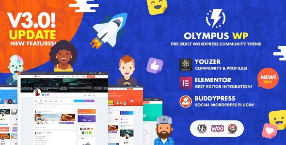 Olympus v4.6 – WordPress社交网络主题