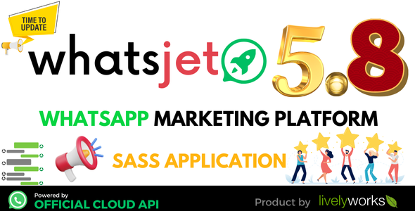 WhatsJet SaaS v6.0 – 具有批量发送、营销活动、聊天机器人和 CRM 功能的 WhatsApp 营销平台 (Nulled)