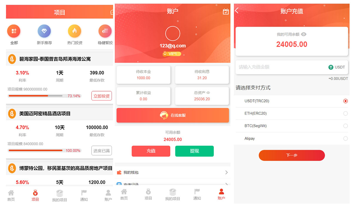 VUE海外多语言投资理财源码下载/附带教程文档