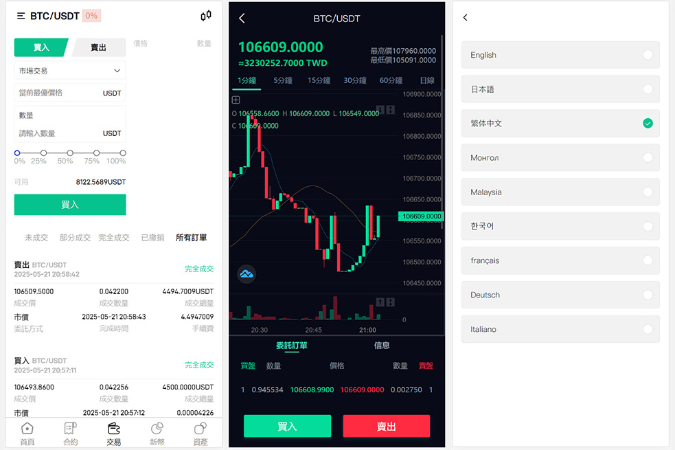 九国语言多功能数字货币交易所系统源码（秒合约 / 币币交易 / C2C / 质押理财完整版）插图2