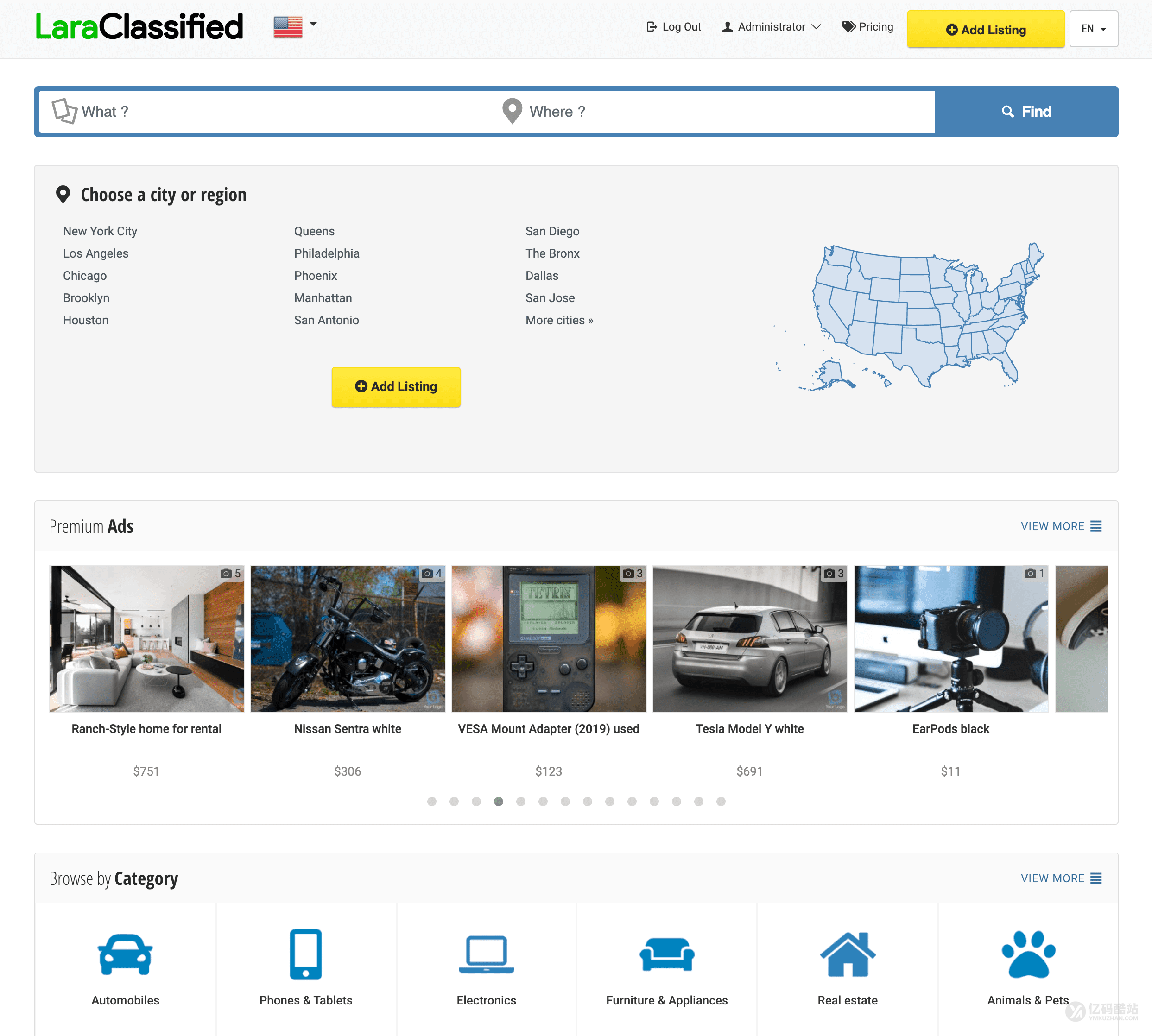 多语言国际化分类广告系统源码下载/分类信息门户网站源码插图1