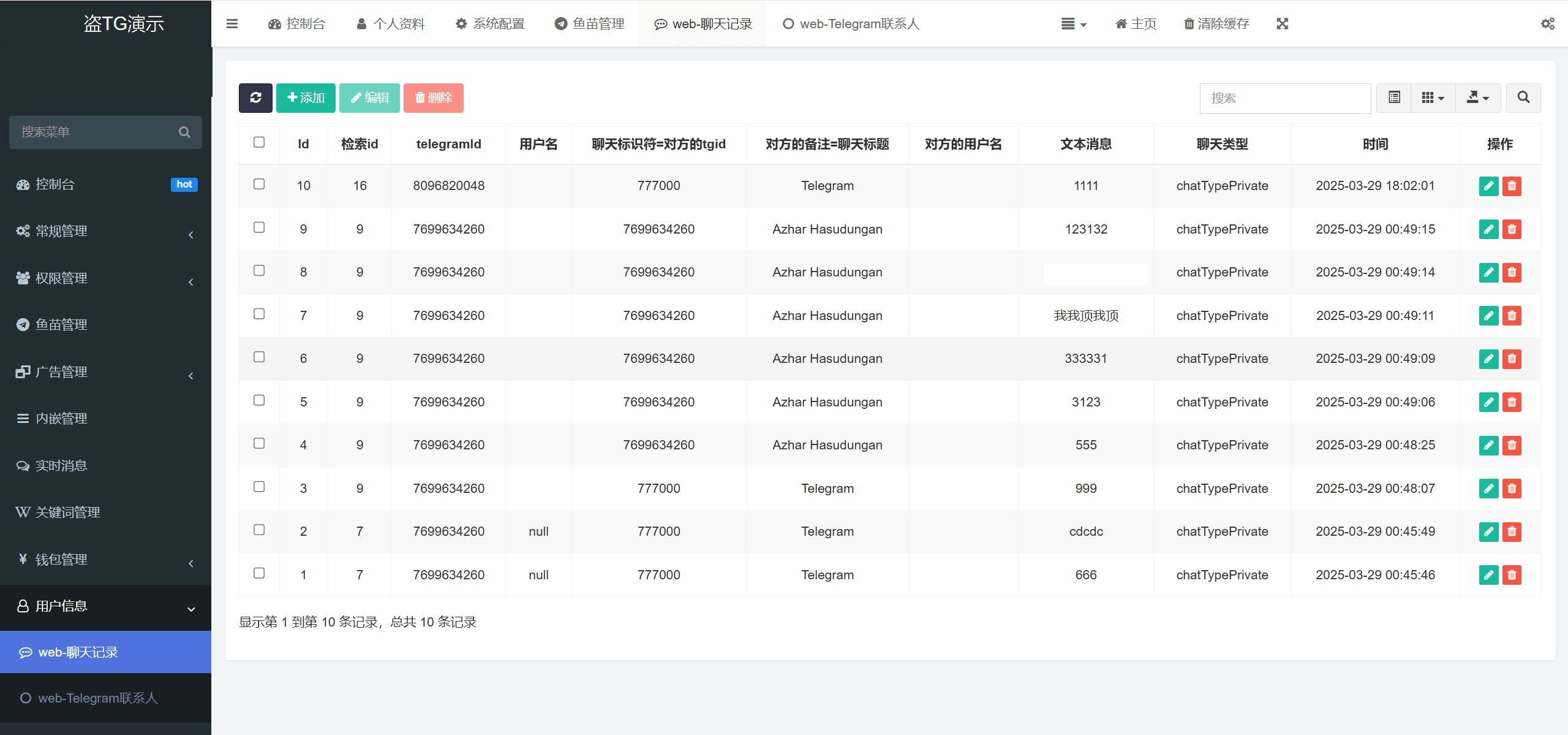 全开源最新盗TG账号源码/获取TG聊天记录+手机通讯录+相册+短信+修改钱包地址/前端vue纯源码+后端PHP插图1