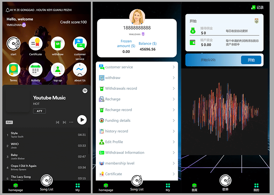 海外多语言音乐刷单抢单系统源码下载支持连单/叠加组规则及打针功能全开源PHP+HTML插图