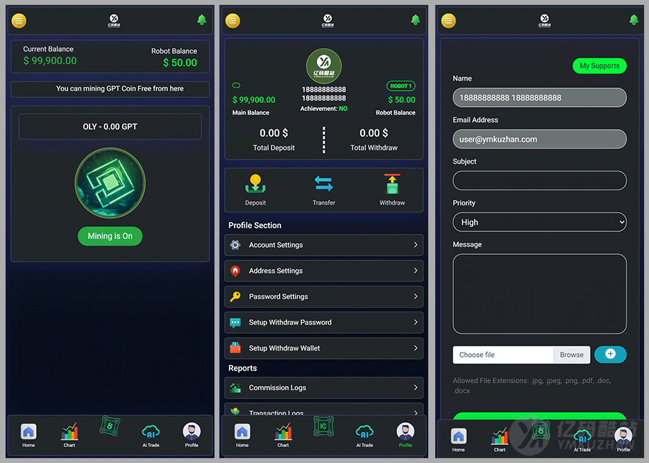 Laravel AI矿机系统源码下载/虚拟币理财系统/加密货币交易所插图